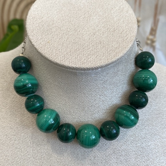 Hespera adjustable authentic Malachite gemstone Bracelet - Picture 1 of 3